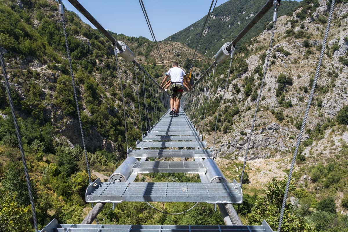 Il ponte tibetano di Castel Saraceno